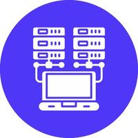Data Network Glyph Multi Circle Icon vector