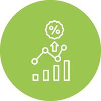 Percentage Line Multi Circle Icon vector