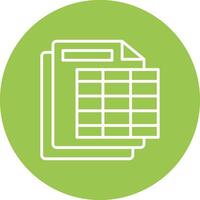Spreadsheet Line Multi Circle Icon vector