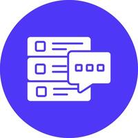 Database Message Glyph Multi Circle Icon vector
