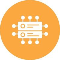 Data Network Glyph Multi Circle Icon vector