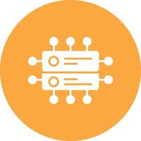 Data Network Glyph Multi Circle Icon vector