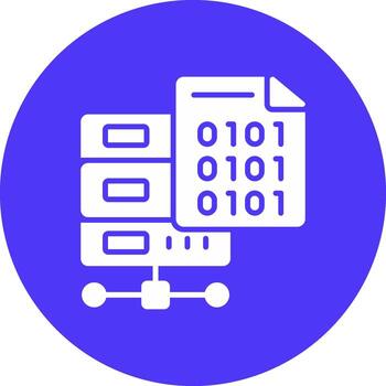 Binary Code Glyph Multi Circle Icon vector