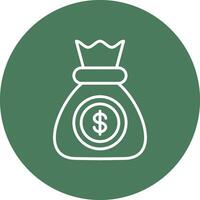 Money Line Multi Circle Icon vector