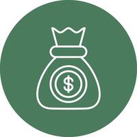 Money Line Multi Circle Icon vector