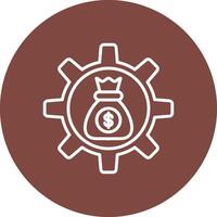 Asset Management Line Multi Circle Icon vector