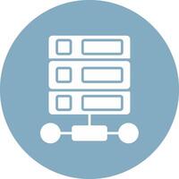 Database Glyph Multi Circle Icon vector
