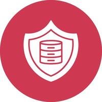 Secure Data Glyph Multi Circle Icon vector