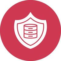 Secure Data Glyph Multi Circle Icon vector