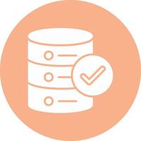 Approved Database Glyph Multi Circle Icon vector