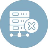 Delete Database Glyph Multi Circle Icon vector