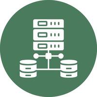 Data Network Glyph Multi Circle Icon vector