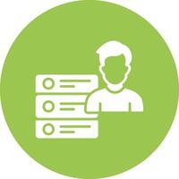 User Data Glyph Multi Circle Icon vector