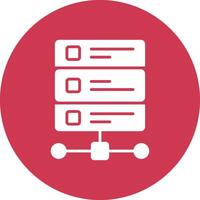 Database Glyph Multi Circle Icon vector