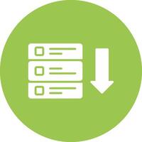 Database Glyph Multi Circle Icon vector
