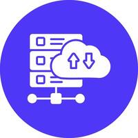 Data Transformation Glyph Multi Circle Icon vector