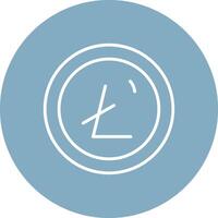 Litecoin Line Multi Circle Icon vector