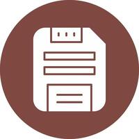 Save Data Glyph Multi Circle Icon vector