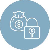 Secure Payment Line Multi Circle Icon vector