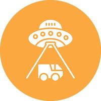 Ufo Glyph Multi Circle Icon vector