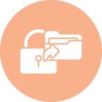 Secure Data Glyph Multi Circle Icon vector