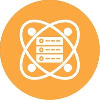 Data Science Glyph Multi Circle Icon vector