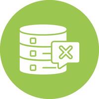 Delete Database Glyph Multi Circle Icon vector