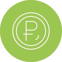 Ruble Line Multi Circle Icon vector
