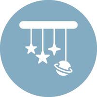 Crib Mobile Glyph Multi Circle Icon vector