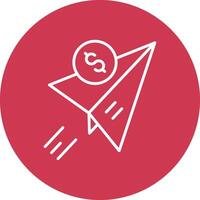 Send Money Line Multi Circle Icon vector