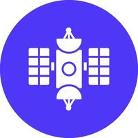Hubble Space Telescope Glyph Multi Circle Icon vector