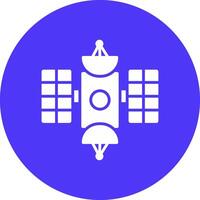 Hubble Space Telescope Glyph Multi Circle Icon vector