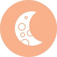 Crescent Moon Glyph Multi Circle Icon vector