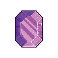 Purple gems illustration in pixel art vector