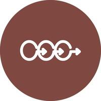 Process Chart Glyph Multi Circle Icon vector