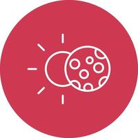 Eclipse Line Multi Circle Icon vector