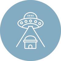 Ufo Line Multi Circle Icon vector