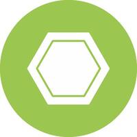 Hexagon Glyph Multi Circle Icon vector