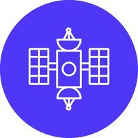 Hubble Space Telescope Line Multi Circle Icon vector