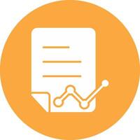 Data Report Glyph Multi Circle Icon vector
