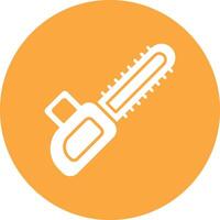 Chainsaw Glyph Multi Circle Icon vector