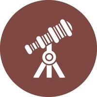 Telescope Glyph Multi Circle Icon vector