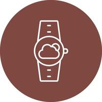 Weather Line Multi Circle Icon vector