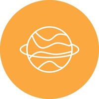 Planet Line Multi Circle Icon vector