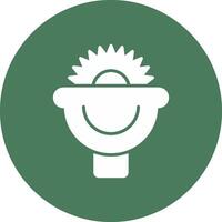 Power Saw Glyph Multi Circle Icon vector