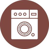 Washing Machine Glyph Multi Circle Icon vector