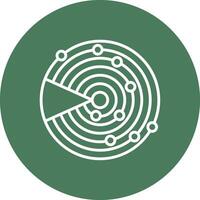 Sonar Line Multi Circle Icon vector