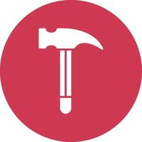 Hammer Glyph Multi Circle Icon vector