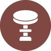 Stool Glyph Multi Circle Icon vector