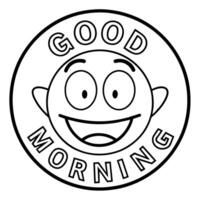 Good Morning text illustration vector